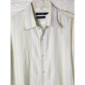 Gene Meyer long sleeved dress shirt Men's size 18 34-35 Cotton